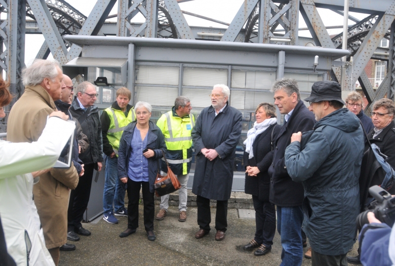 Heritage and financial experts visited Colbert Bridge, listed among ‘The 7 Most Endangered’ heritage sites in Europe in 2016, from 31 May to 2 June. Photo: Municipality of Dieppe