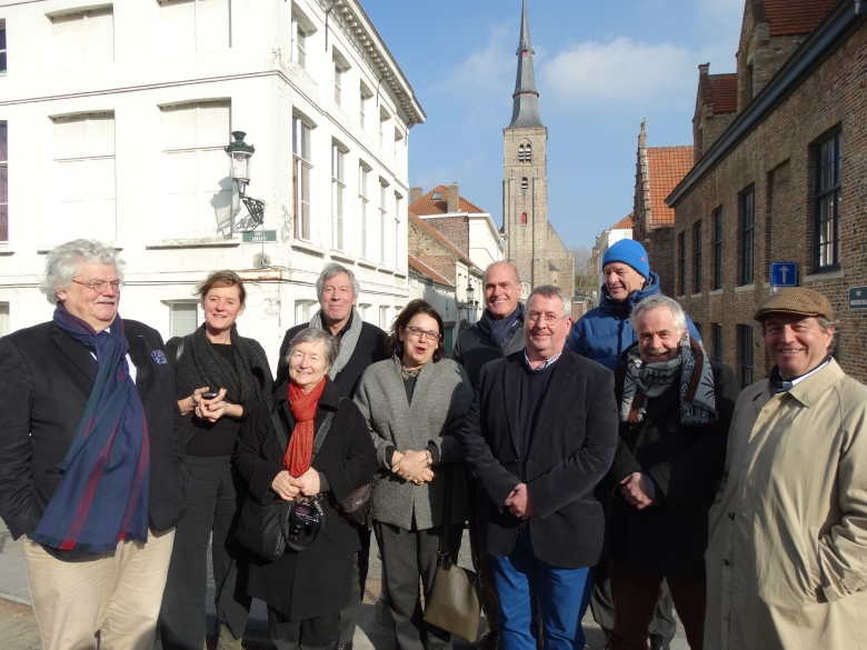 Jury members of the conservation category meeting in Bruges, February 2015.