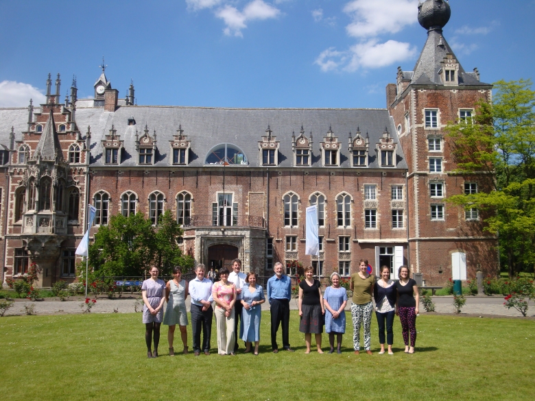 Steering Committee members of the project ‘Cultural Heritage Counts for Europe’ in front of the Kasteel Arenberg, Raymond Lemaire International Centre for Conservation in Leuven. Photo: Europa Nostra.